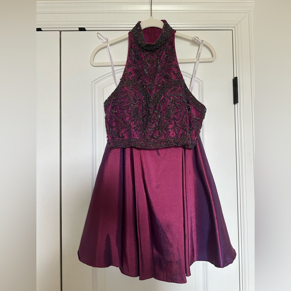 Sherri Hill Purple 2 Piece Homecoming Dress